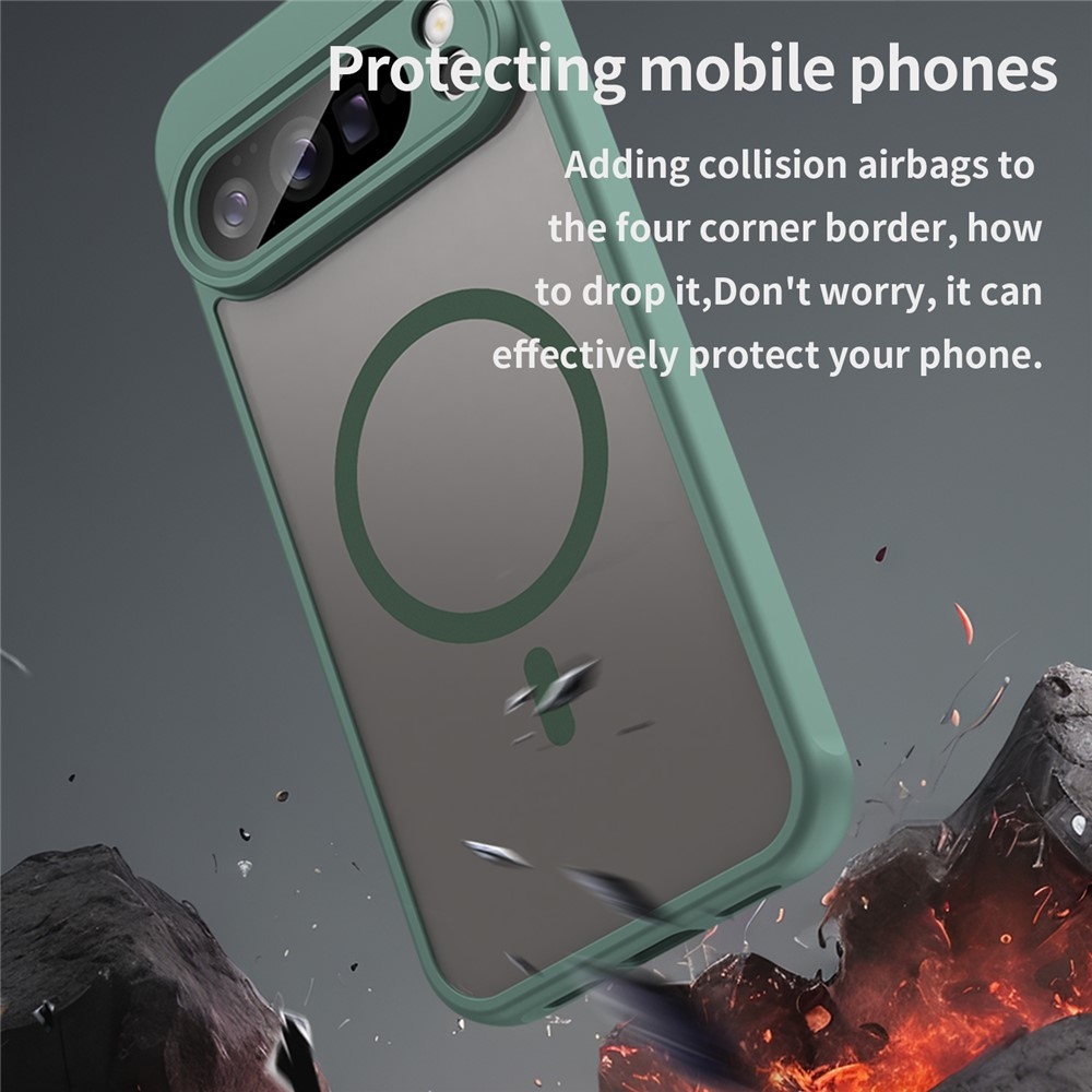 Case matný gélový obal s MagSafe na Google Pixel 10 Pro XL - zelený