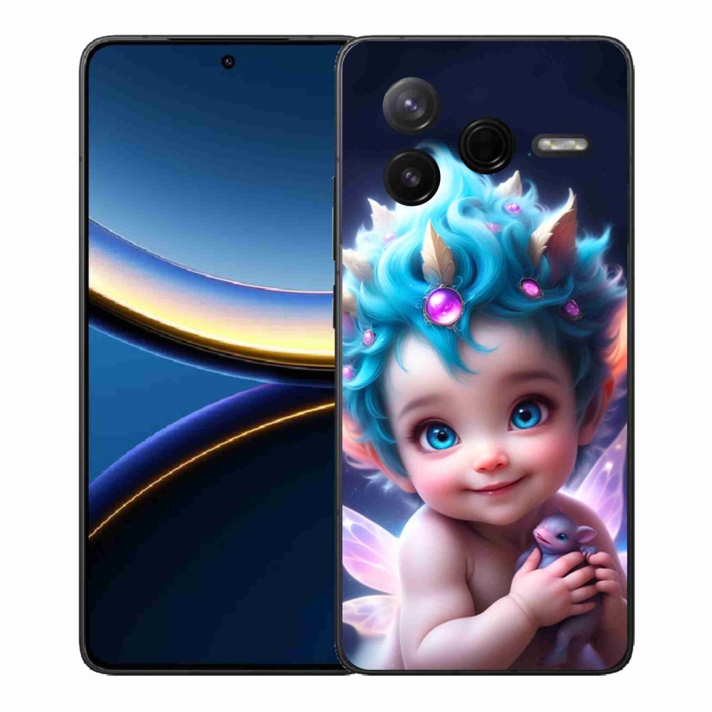 Gélový kryt mmCase na Xiaomi Poco F7 Pro - dieťa s motýlími krídlami