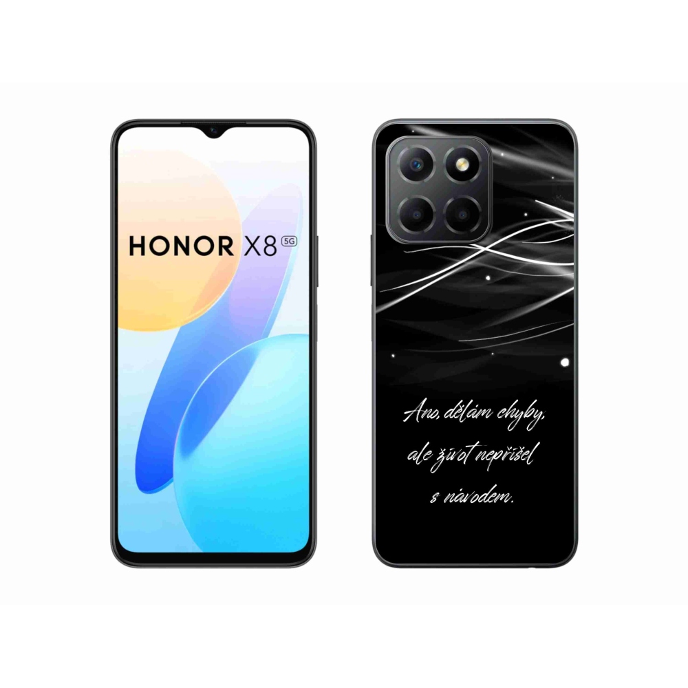 Gélový kryt mmCase na Honor X8 5G/Honor 70 Lite 5G - citát čierne pozadie