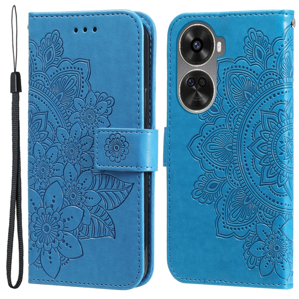 Mandala knižkové puzdro na Huawei Nova 12 SE - modré