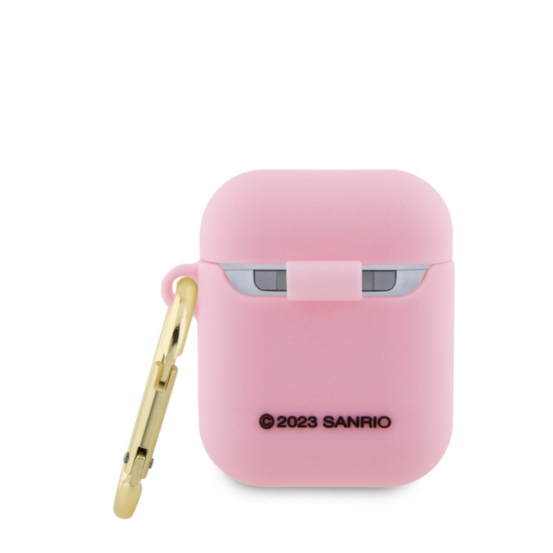 Hello Kitty Liquid Silicone 3D Kitty Head Logo Puzdro pre AirPods 1/2 Pink