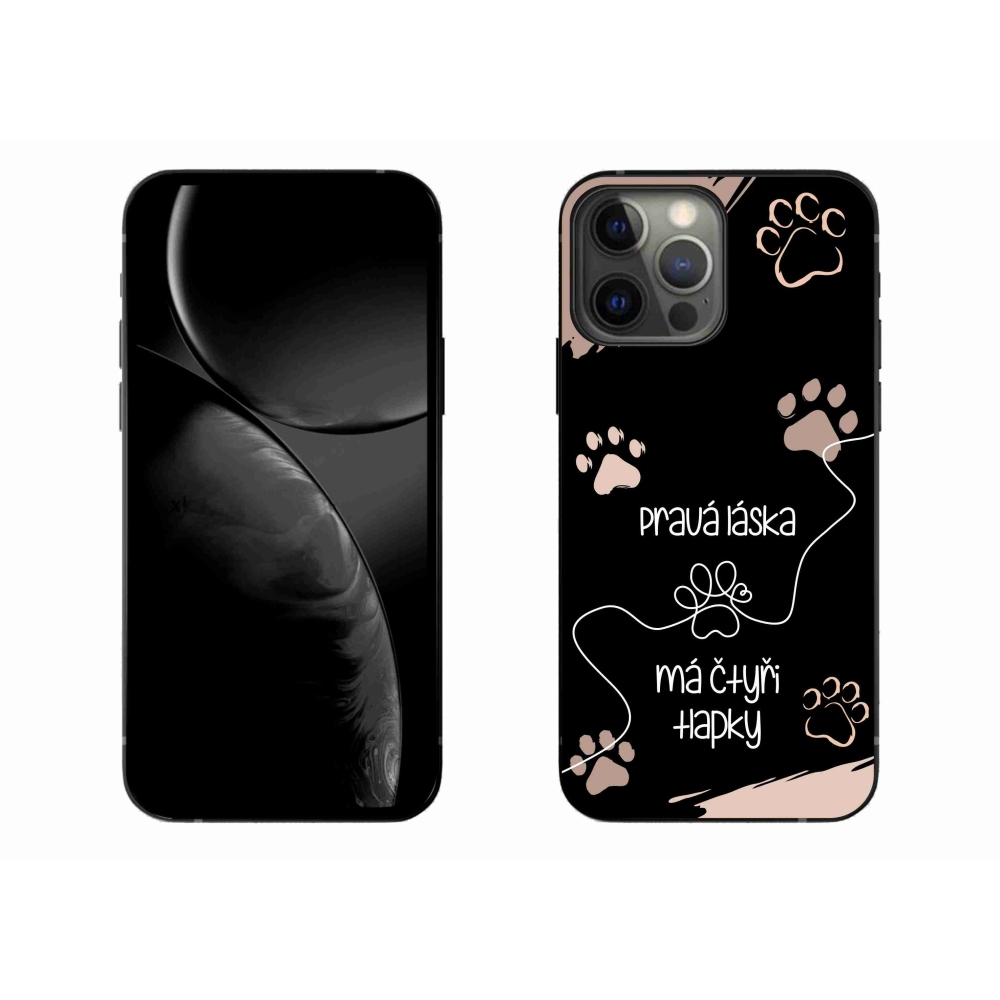 Gélový kryt mmCase na iPhone 13 Pro Max 6.7 - psí motív 1 čierne pozadie