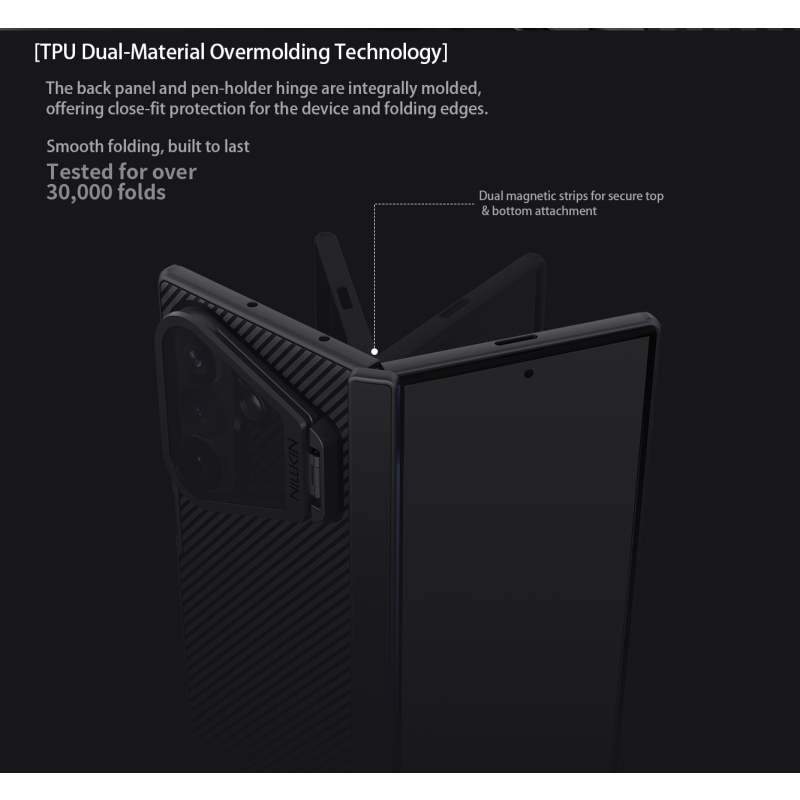 Nillkin CamShield Prop Magnetic (transparentný objektív) – zadný kryt pre Samsung Galaxy Z Fold 8 Ultra Black
