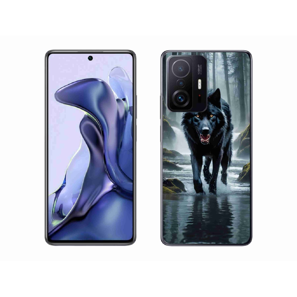 Gélový kryt mmCase na Xiaomi 11T Pro - čierny vlk