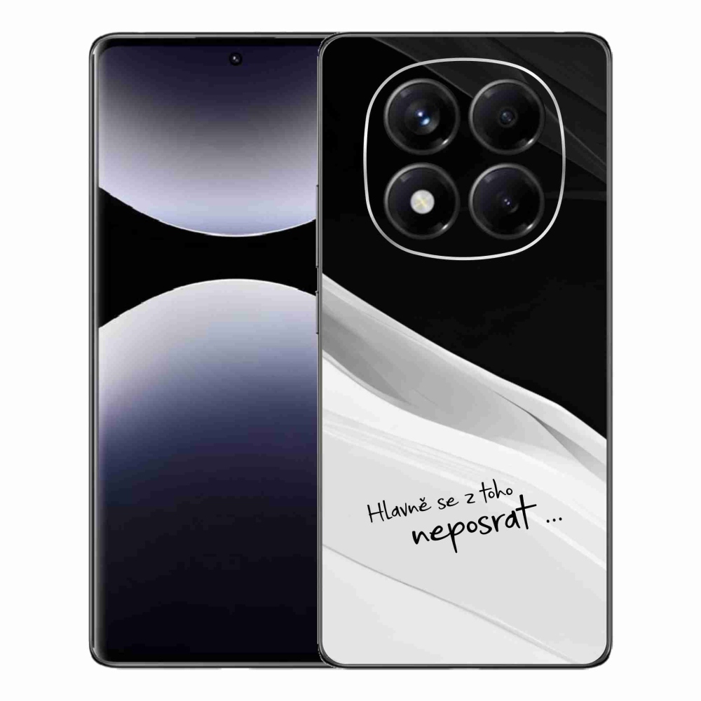 Gélový kryt mmCase na Xiaomi Redmi Note 14 Pro - vtipný text 13 bieločierne pozadie