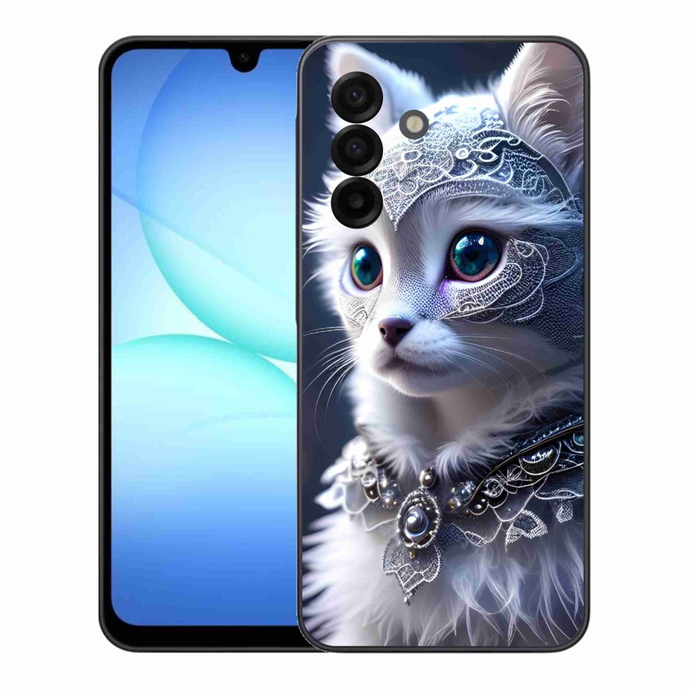 Gélový kryt mmCase na Samsung Galaxy A17 5G - biela mačka