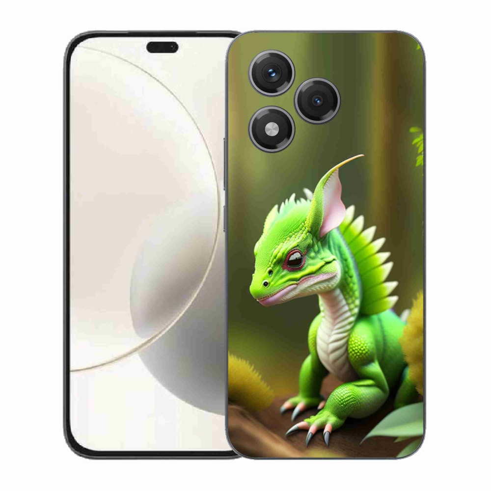 Gélový kryt mmCase na Honor 400 Lite - zelený dráčik