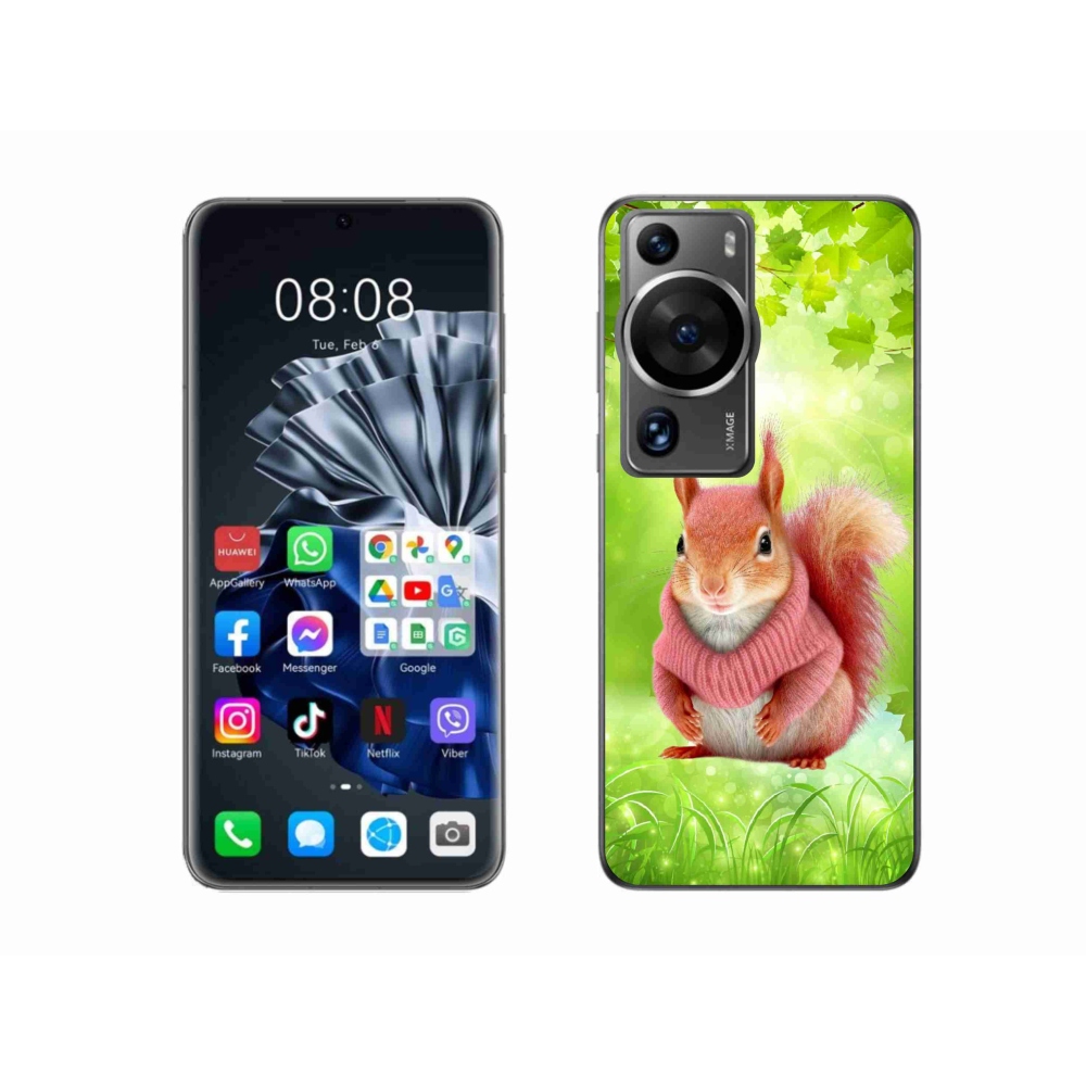 Gélový kryt mmCase na Huawei P60 Pro - veverička vo svetri