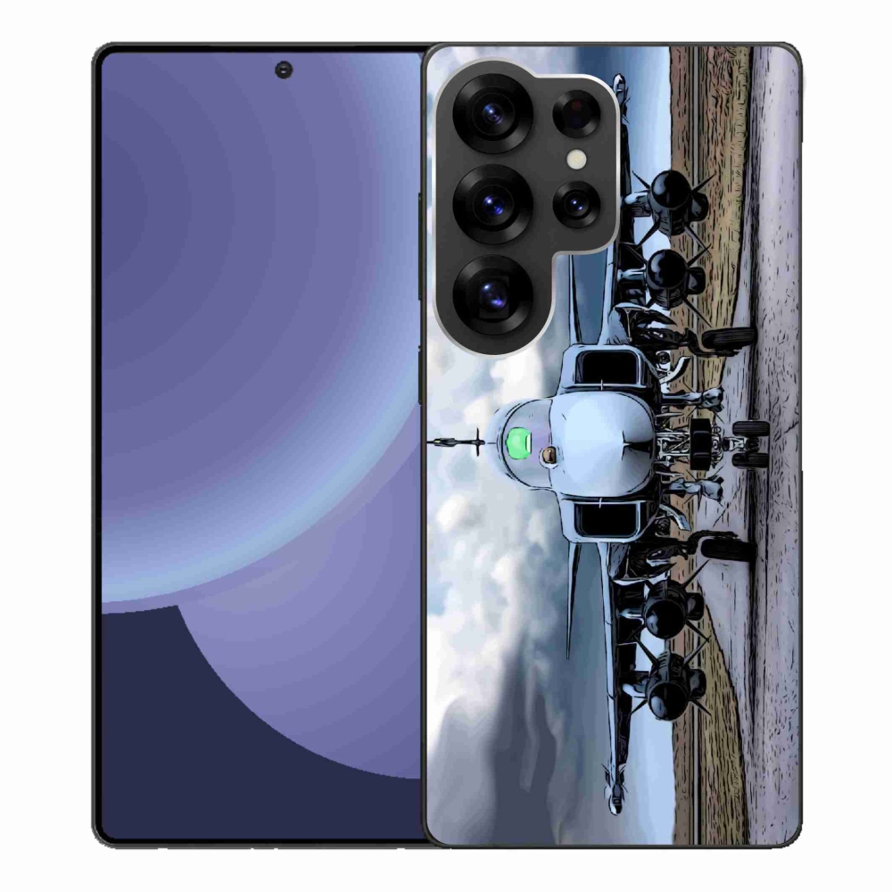 Gélový kryt mmCase na Samsung Galaxy S25 Ultra - vojenské lietadlo