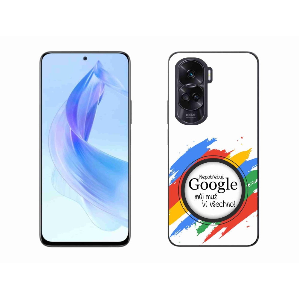Gélový kryt mmCase na Honor 90 Lite - muž vie všetko biele pozadie