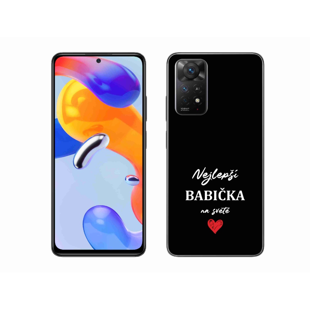 Gélový kryt mmCase na Xiaomi Redmi Note 11 Pro 4G/5G - najlepšia babička 1 čierne pozadie