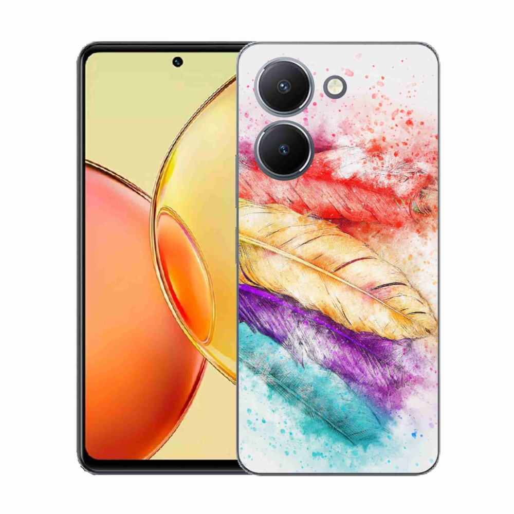Gélový kryt mmCase na Vivo Y36 - farebné perie