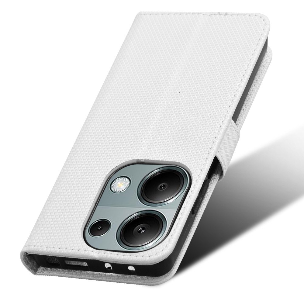 Diamond knižkové púzdro na Xiaomi Redmi Note 14S/Note 13 Pro 4G/Poco M6 Pro - biele
