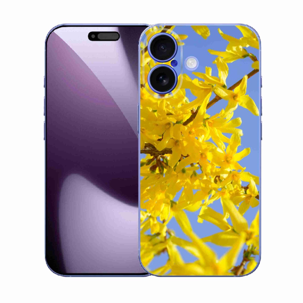 Gélový kryt mmCase na iPhone 17 - žlté kvety