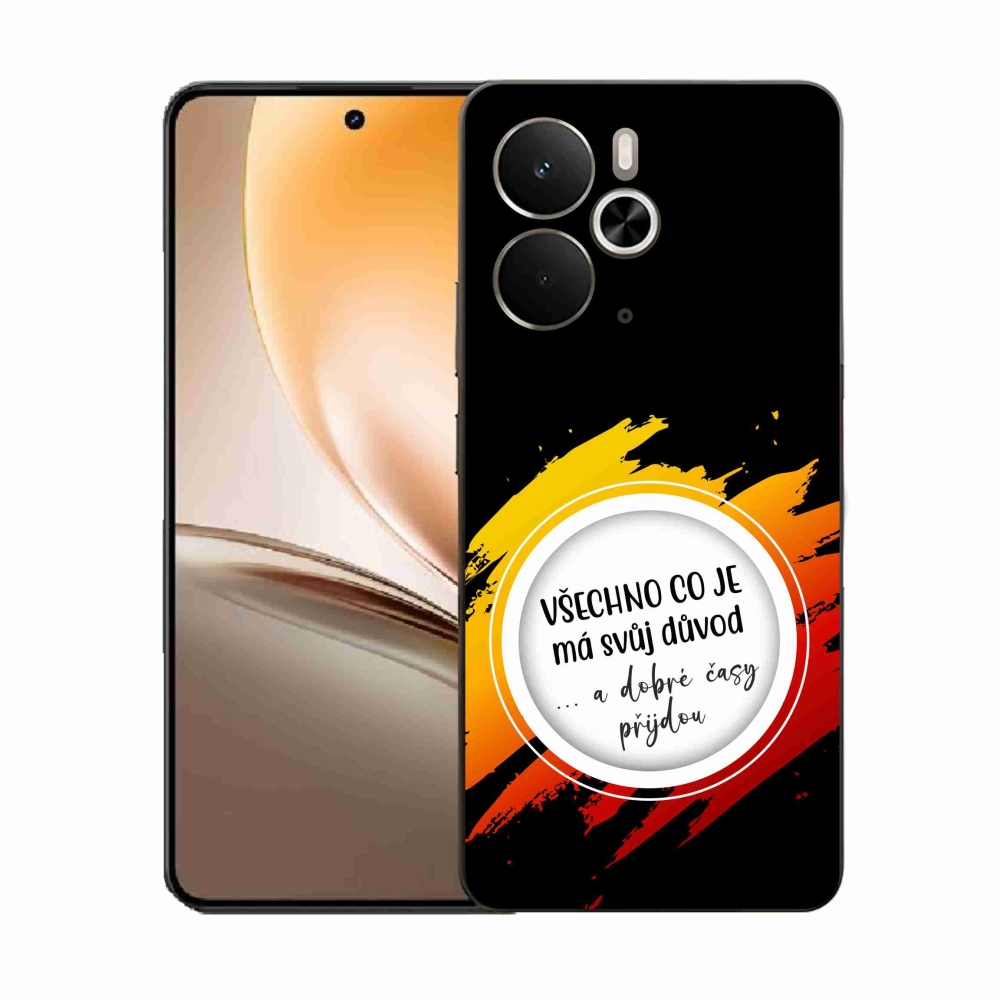 Gélový kryt mmCase na Realme 14 5G - citát 3 čierne pozadie