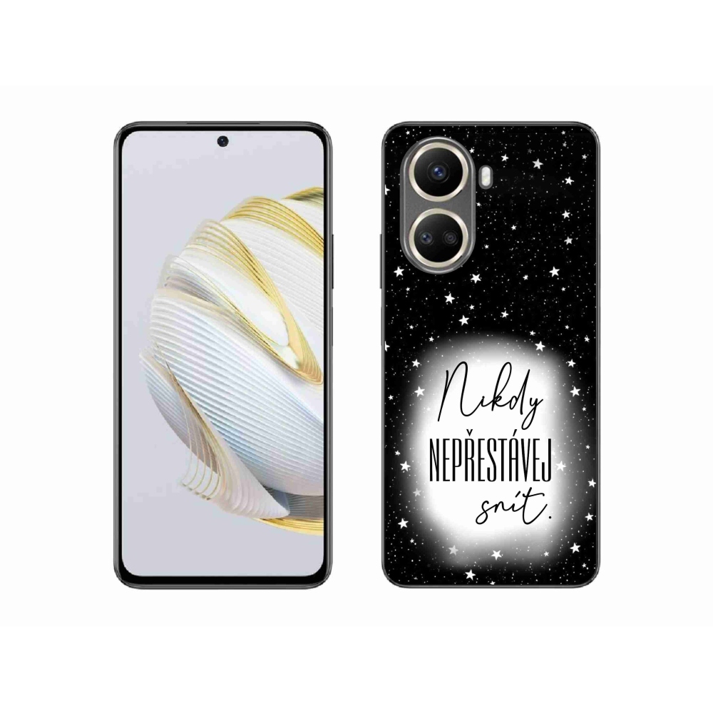 Gélový kryt mmCase na Huawei Nova 10 SE - citát 1 bieločierne pozadie