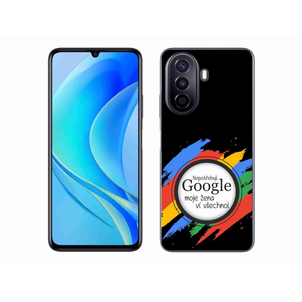 Gélový kryt mmCase na Huawei Nova Y70 - žena vie všetko čierne pozadie