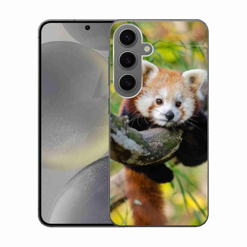 Gélový kryt mmCase na Samsung Galaxy S24 - panda červená