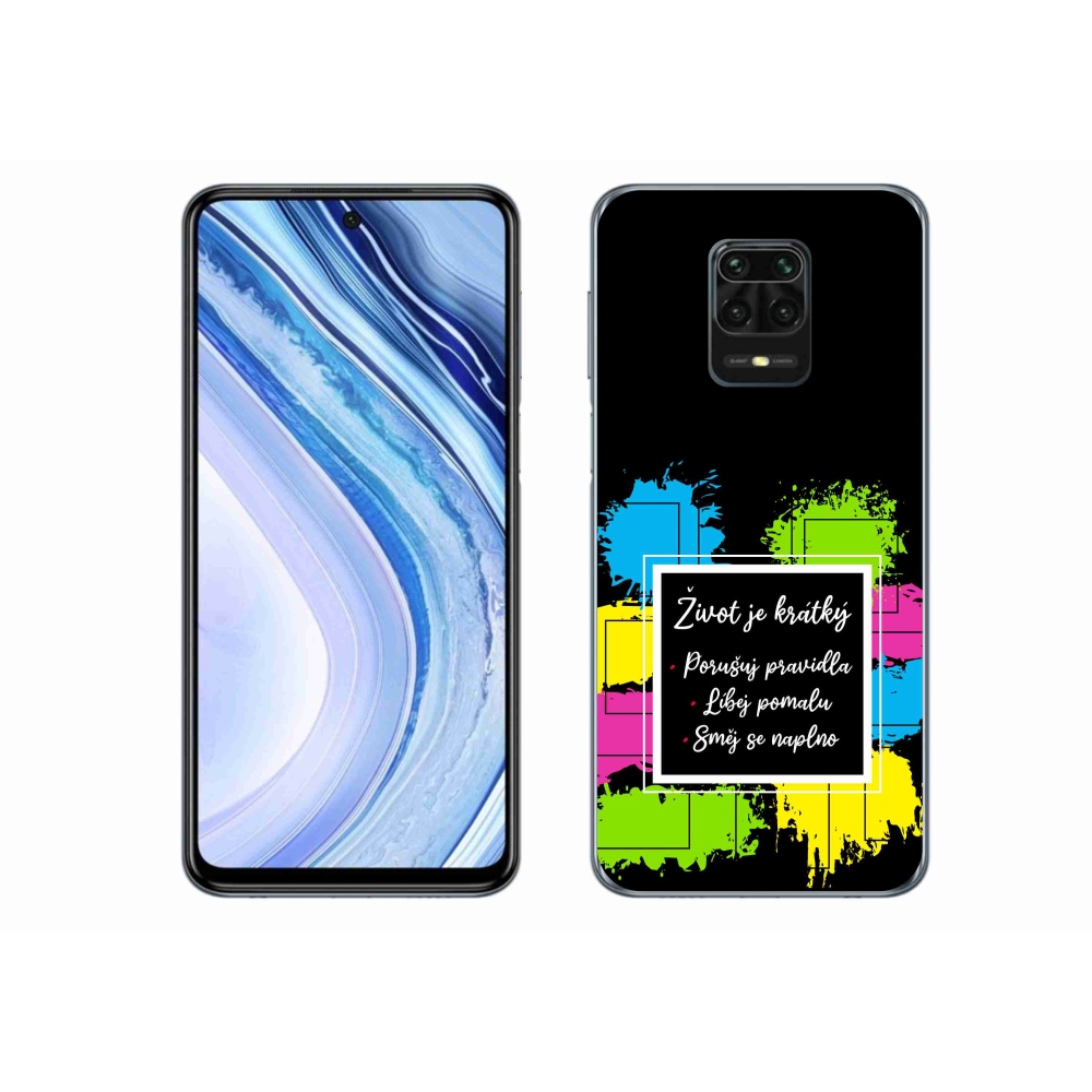 Gélový kryt mmCase na Xiaomi Redmi Note 9 Pro - citát 5 čierne pozadie