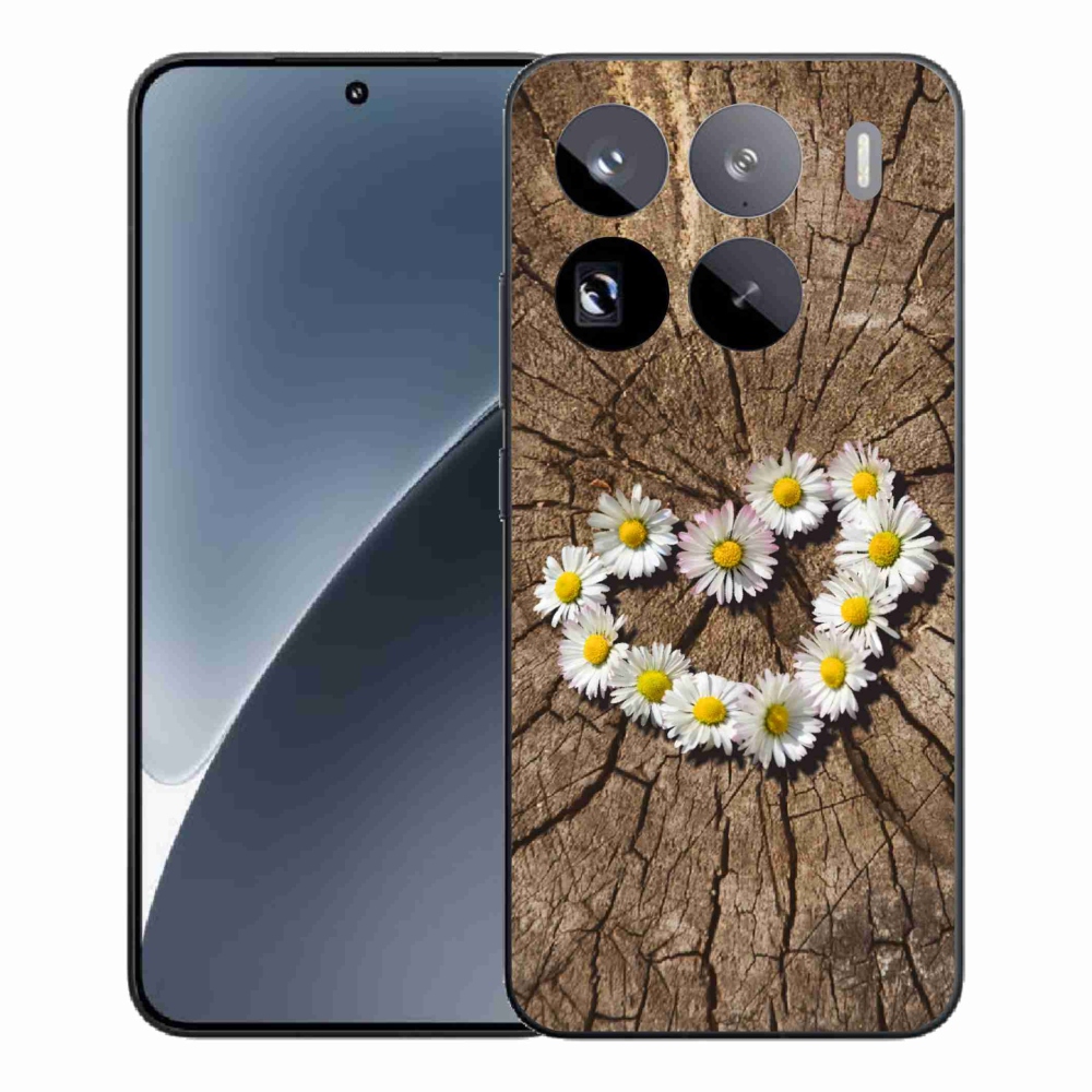 Gélový kryt mmCase na Xiaomi 15 Pro - srdce z margaréty