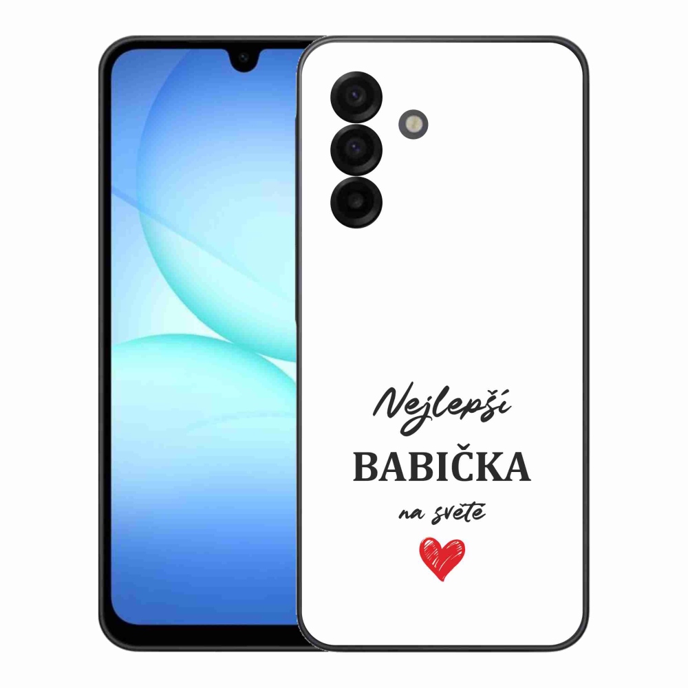 Gélový kryt mmCase na Samsung Galaxy A17 4G/5G - najlepšia babička 1 biele pozadie