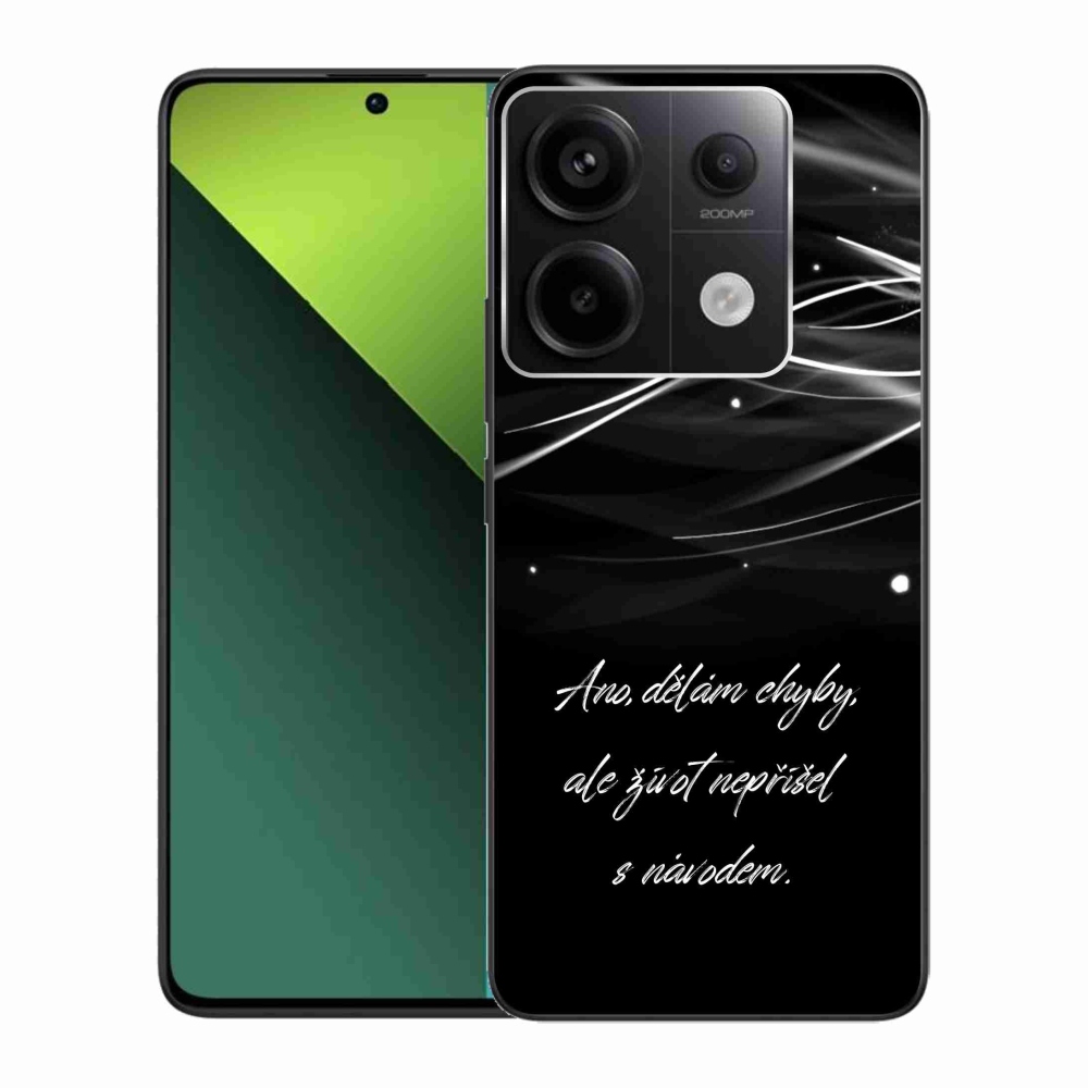 Gélový kryt mmCase na Xiaomi Redmi Note 13 Pro 5G/Poco X6 5G - citát čierne pozadie