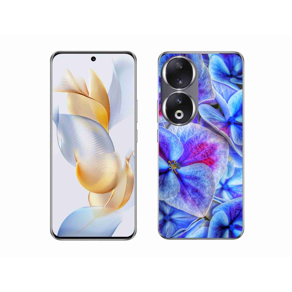 Gélový kryt mmCase na Honor 90 - modré kvety 1