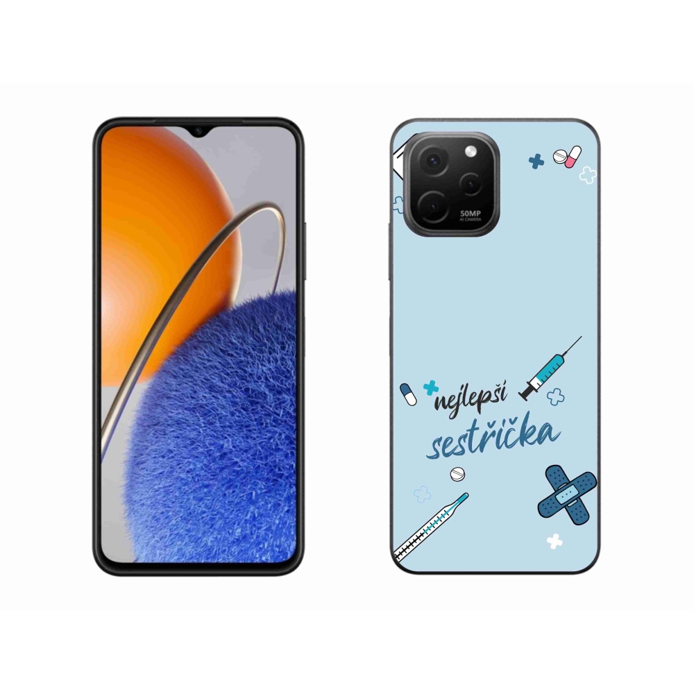 Gélový kryt mmCase na Huawei Nova Y61 - najlepšia sestrička modré pozadie