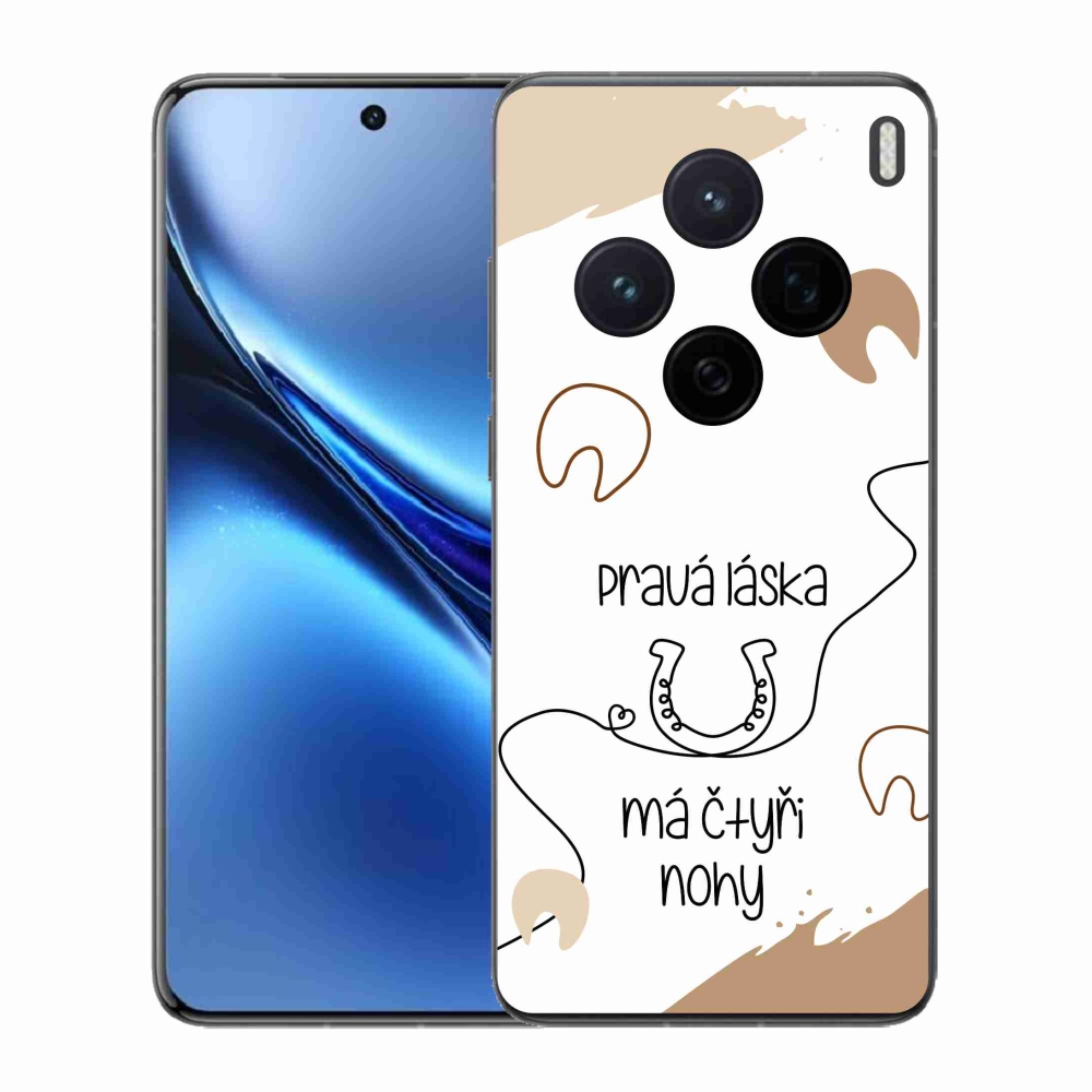 Gélový kryt mmCase na Vivo X200 5G - konský motív biele pozadie