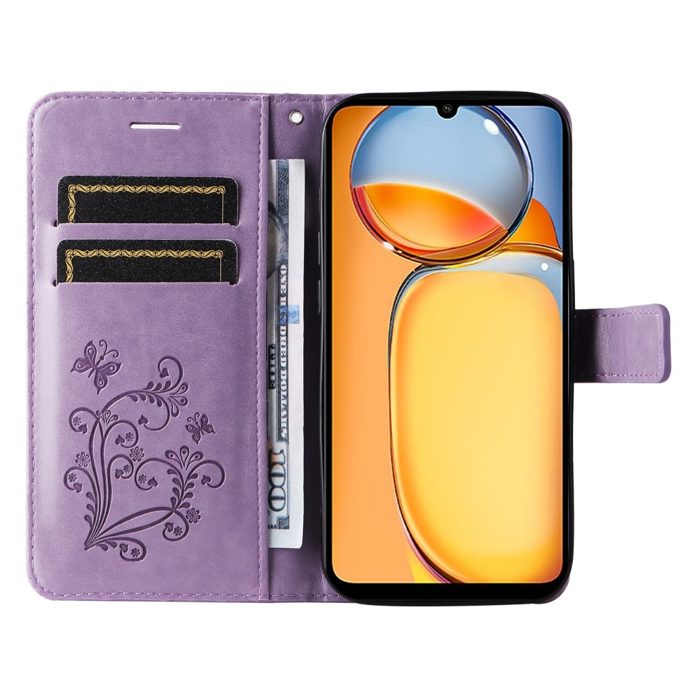 Big Butterfly knižkové púzdro na Xiaomi Poco C65/Redmi 13C - fialové