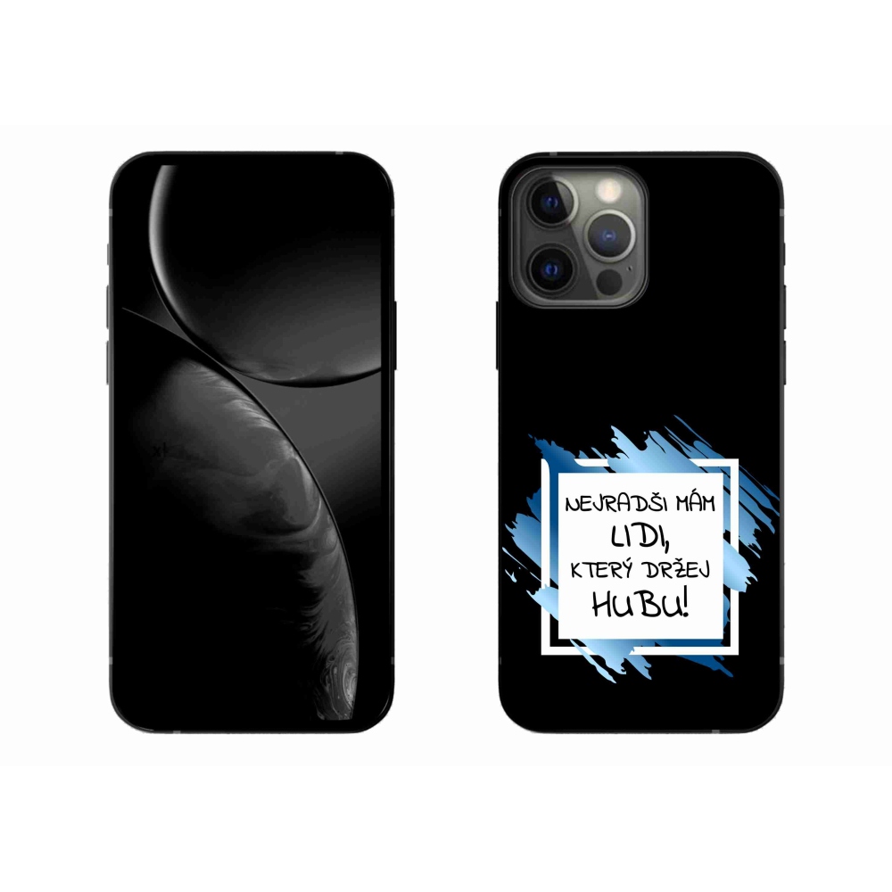 Gélový kryt mmCase na iPhone 13 Pro Max 6.7 - vtipný text 7 bieločierne pozadie