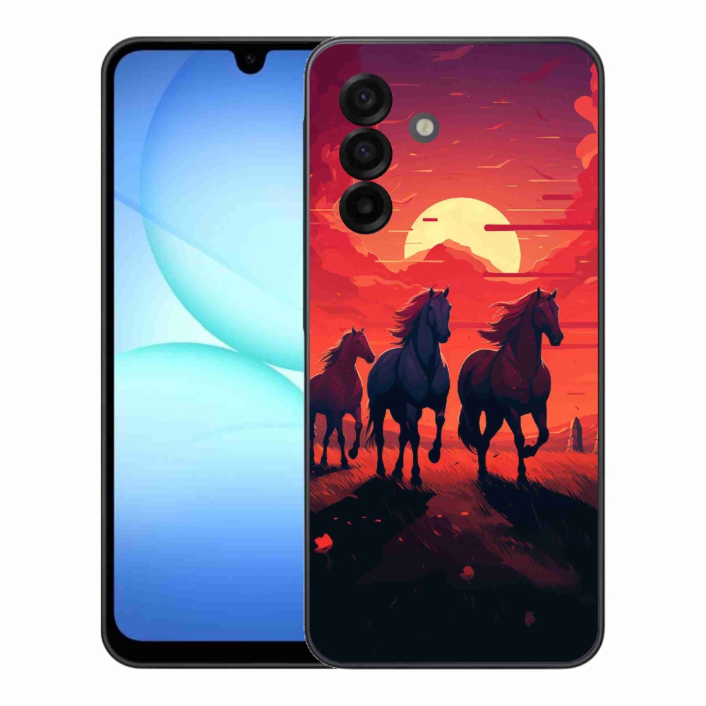 Gélový kryt mmCase na Samsung Galaxy A17 5G - kone a západ slnka