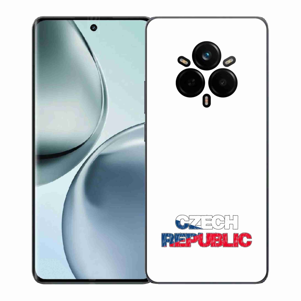 Gélový kryt mmCase na Realme 14 Pro+ 5G - Czech Republic biele pozadie