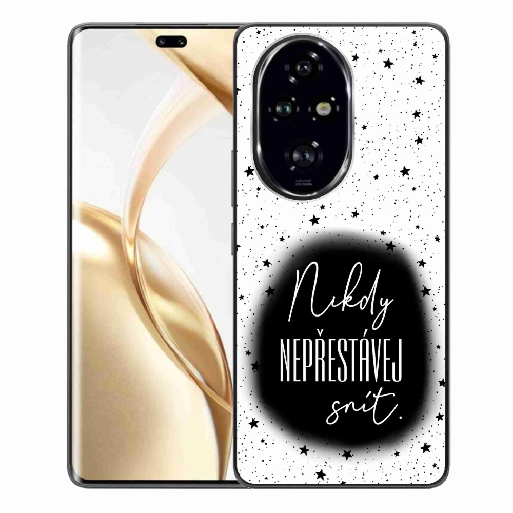 Gélový kryt mmCase na Honor 200 Pro 5G - citát 1 čiernobiele pozadie