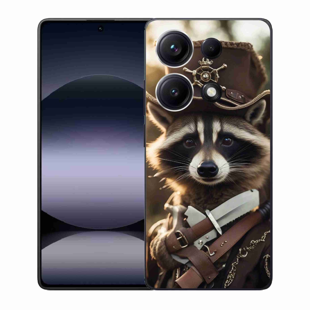 Gélový kryt mmCase na Xiaomi Redmi Note 14S - mýval v uniforme