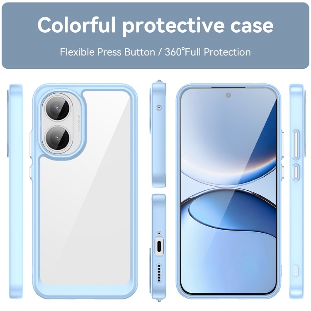 Gélový obal s pevným chrbtom na Xiaomi Poco F7 5G - modrý