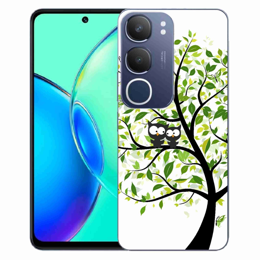 Gélový kryt mmCase na Vivo Y19s - malej sovy na strome