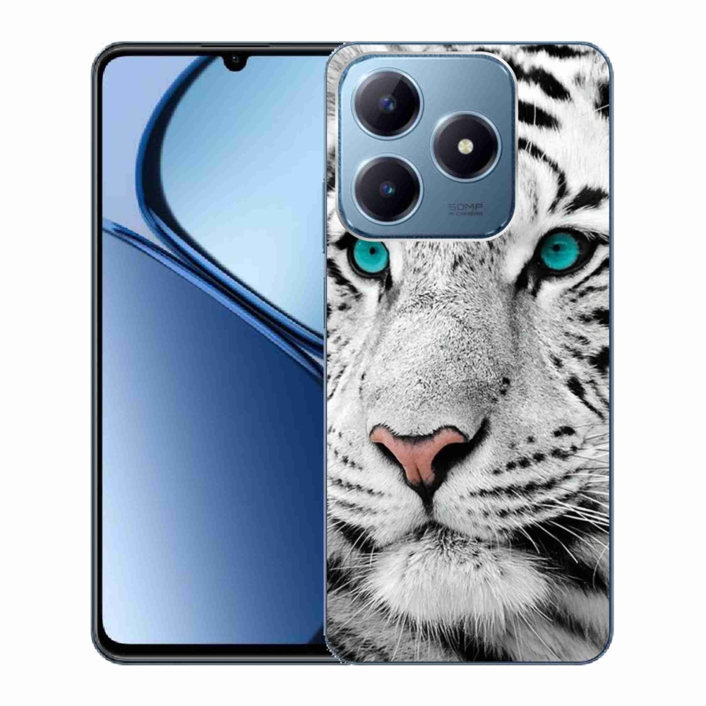 Gélový kryt mmCase na Realme C63 - biely tiger