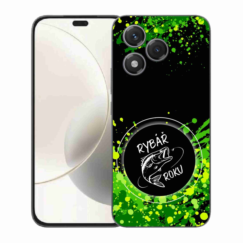 Gélový kryt mmCase na Honor 400 Lite - rybár roku čierne pozadie