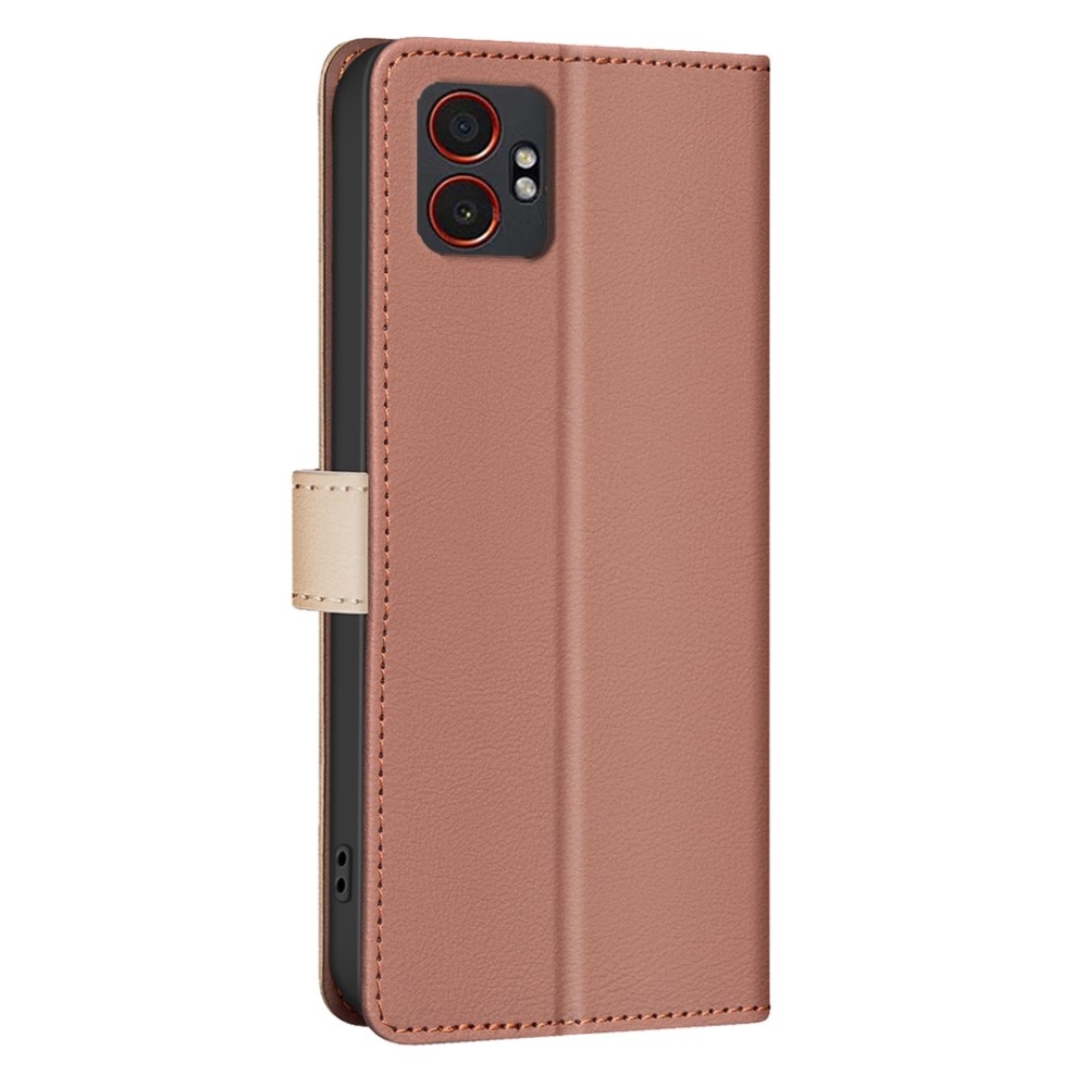 BNF DUO knižkové púzdro na Samsung Galaxy Xcover 7 Pro - hnedé