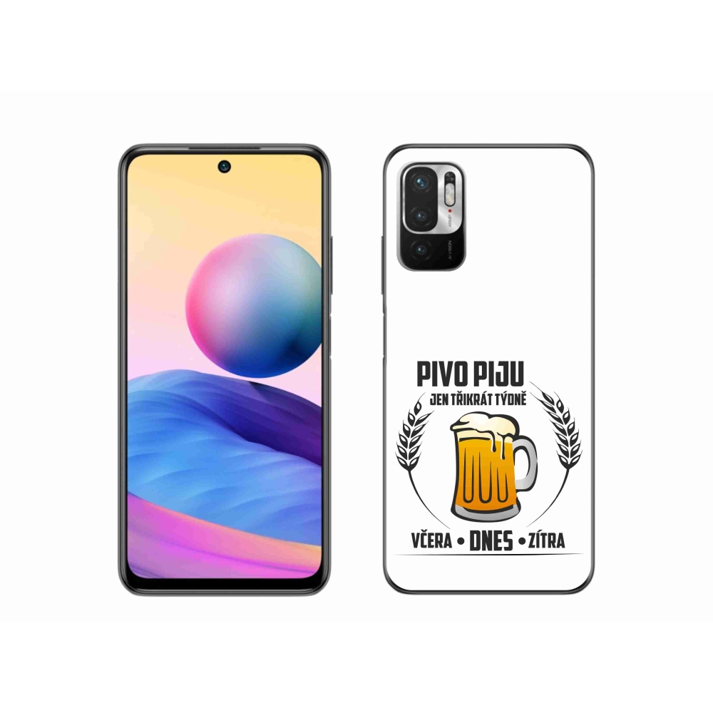 Gélový kryt mmCase na Xiaomi Poco M3 Pro/5G - pivný motív biele pozadie