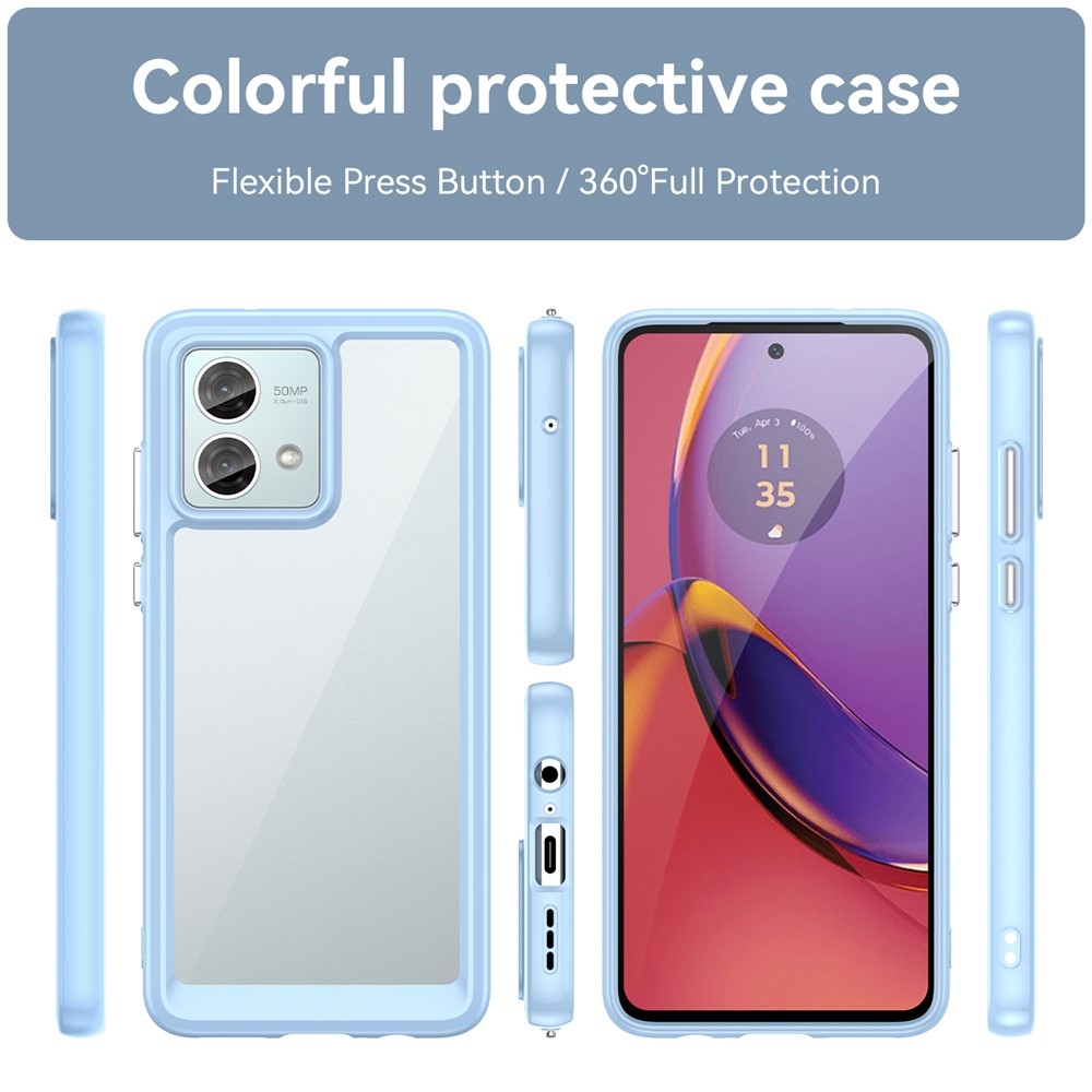 Gélový obal s pevným chrbtom na Motorola Moto G84 5G - modrý