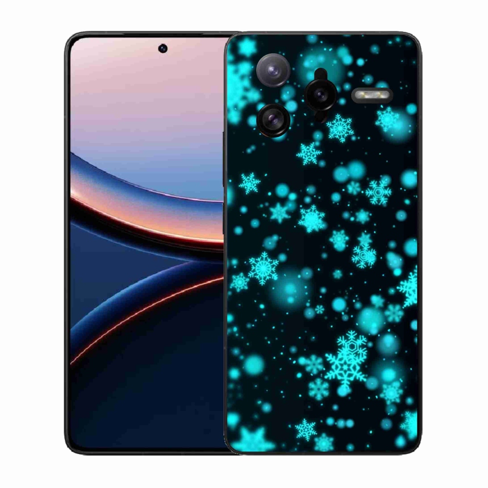 Gélový kryt mmCase na Xiaomi Poco F7 Ultra - snehové vločky 1