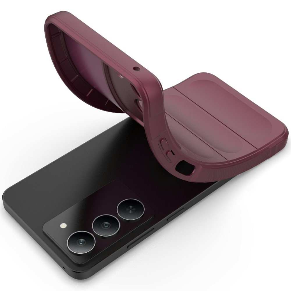 Rugg odolný gélový obal na Realme 14x 5G - vínový