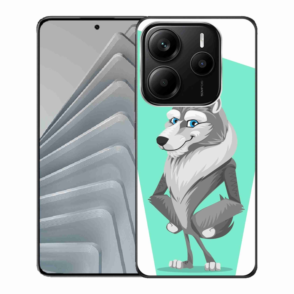 Gélový kryt mmCase na Xiaomi Redmi Note 14 5G - kreslený vlk