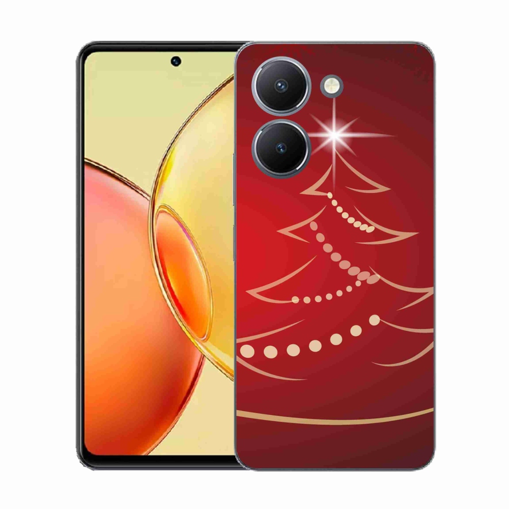 Gélový kryt mmCase na Vivo Y36 - kreslený vianočný stromček