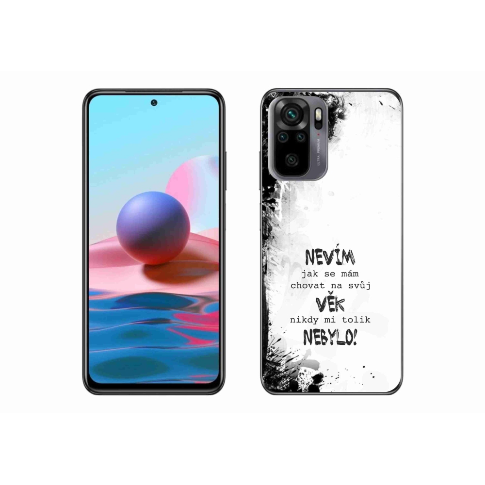 Gélový kryt mmCase na Xiaomi Redmi Note 10S - vtipný text 14 biele pozadie