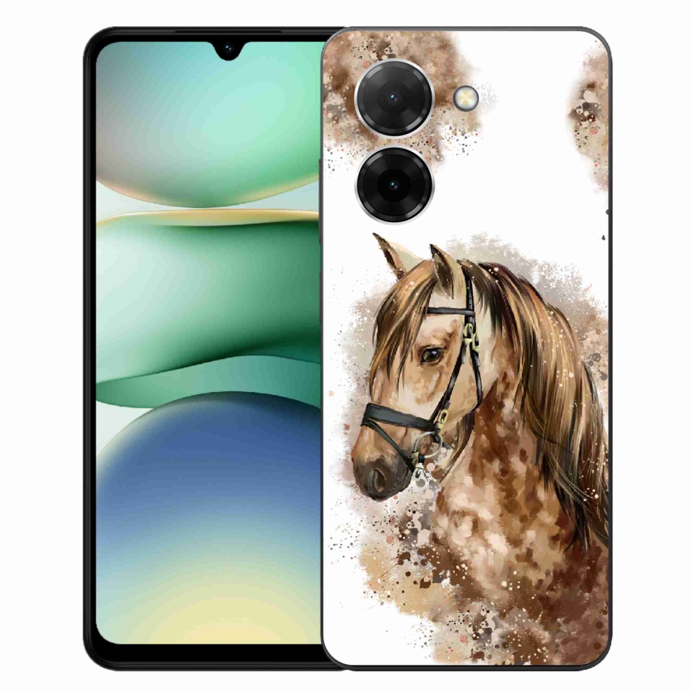 Gélový kryt mmCase na Xiaomi Redmi A5 (171.7x77.8x8.3mm) - hnedý kreslený kôň