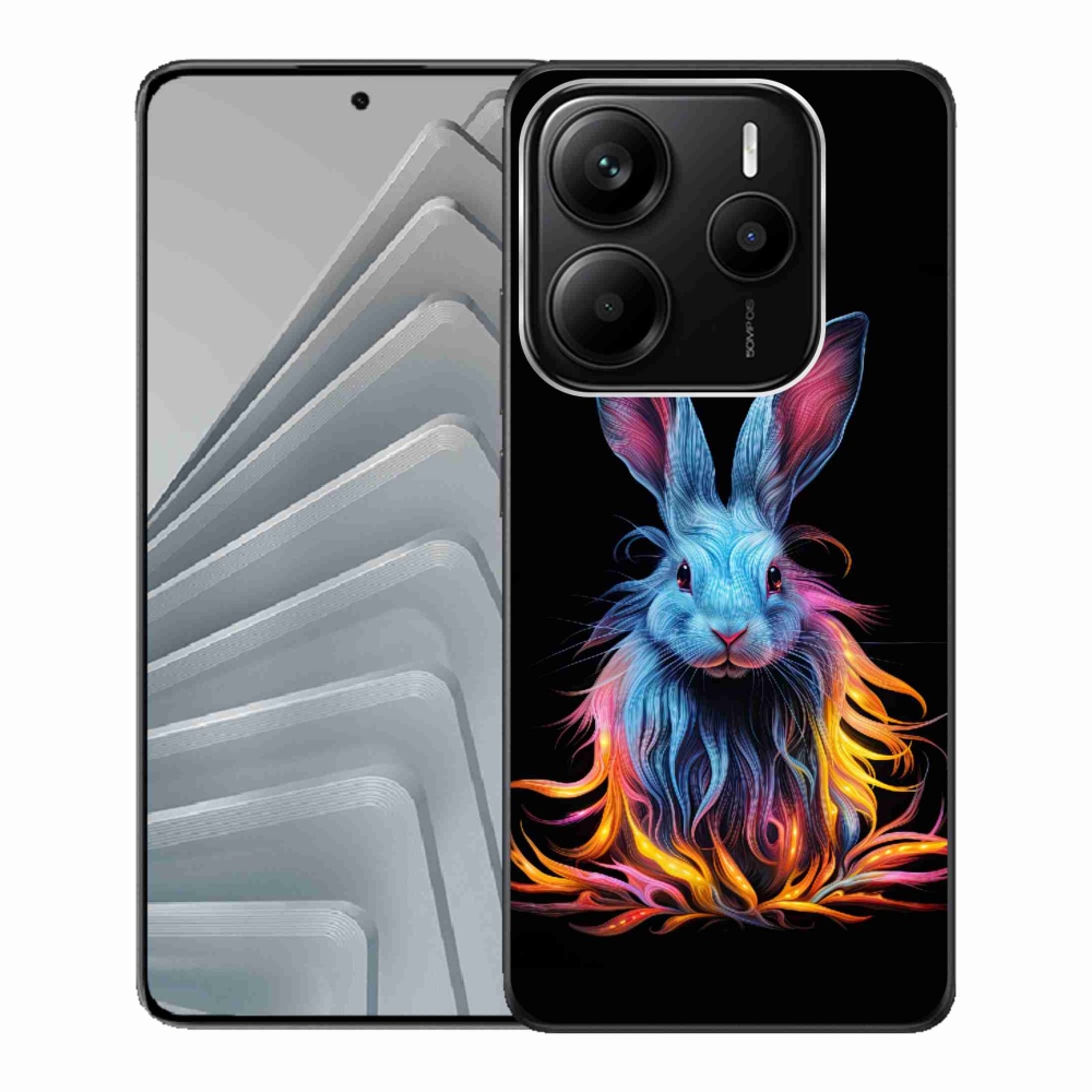 Gelový kryt mmCase na Xiaomi Redmi Note 14 5G - abstraktný zajíc