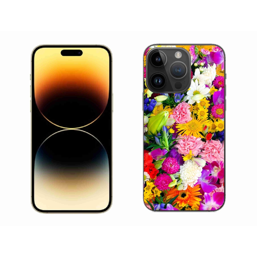 Gélový kryt mmCase na iPhone 14 Pro Max - kvety 12